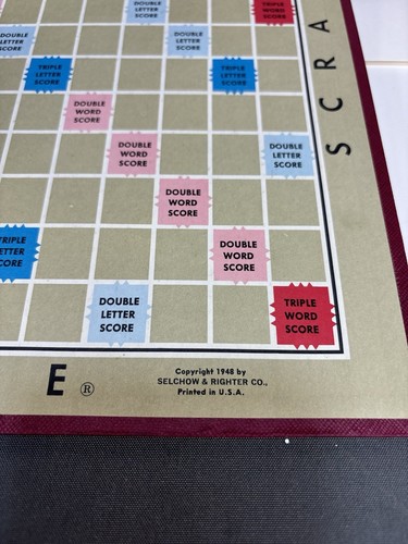 Vintage Scrabble Board Game Selchow & Righter Dated 1953- Complete - Picture 5 of 9