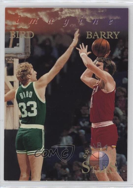 1996 Topps Stars Imagine Larry Bird Rick Barry #I-9 HOF