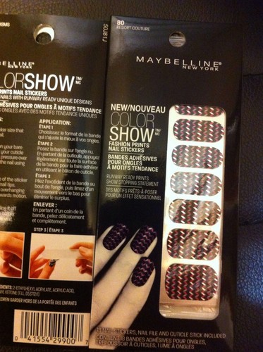 MAYBELLINE Color Show #80 Resort Couture Moda Impresiones 18 Pegatinas de Uñas - Imagen 3 de 3