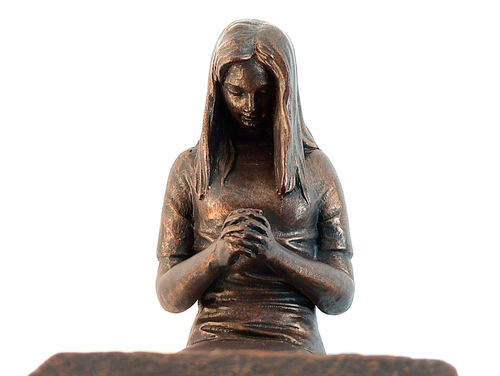 PSALM 34:4 PRAYING WOMAN SCULPTURE - Prayed He Answered & Freed Me From My Fears - Bild 3 von 12