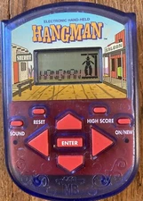 Vintage Hangman Electronic Handheld Game - Milton Bradley 1995 - Tested