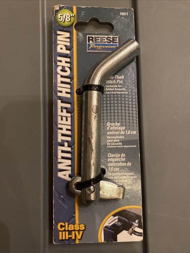 REESE ANTI-THEFT HITCH PIN 5/8" OPEN BOX ITEM NEVER USED LOCKABLE - Picture 1 of 2
