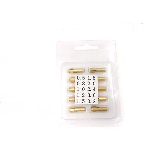 10x Brass Drill Chuck Collet Bit Set 0.5-3.2mm For Dremel Rotary Tools 4.8mm UK - Picture 3 of 6