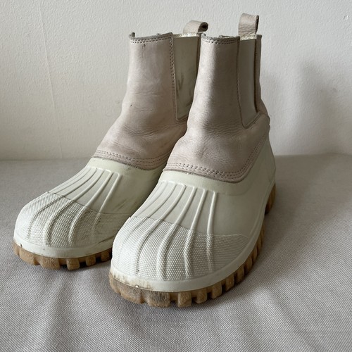 Beige Suede Balbi Duck Rain Boots 