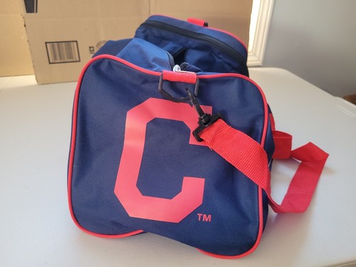 Cleveland Indians Sherwin Williams SGA Duffel Bag Blue Red 17"x9"x9" Some Wear - Picture 4 of 14