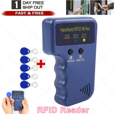 RFID Reader for ID Card Writer Duplicator Handheld Copier Key 125KHz+5PCS Tags