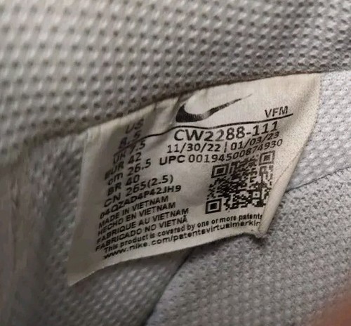 Nike Mens Air Force 1 07 CW2288-111 White Casual Shoes Sneakers Size 8.5 - Picture 8 of 8