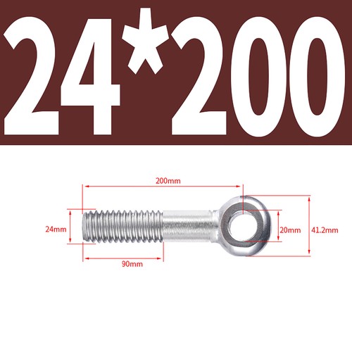 Tornillos de ojo de acero inoxidable A2 anillos roscados alambre de catenaria tornillos colgantes M5-M24 - Imagen 145 de 145