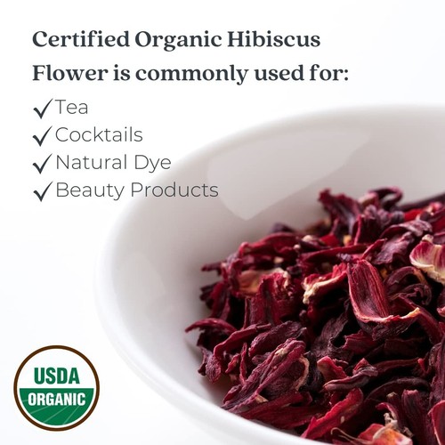 Starwest Botanicals Organic Egyptian Hibiscus Flowers Tea Loose C/S 1 Pound - Picture 3 of 6