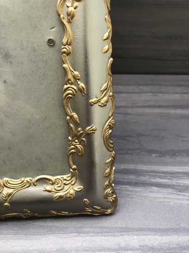 Burnes Of Boston Gold & Silver Tone 5"x7" Metal Picture Frame Climbing Roses - Picture 5 of 13