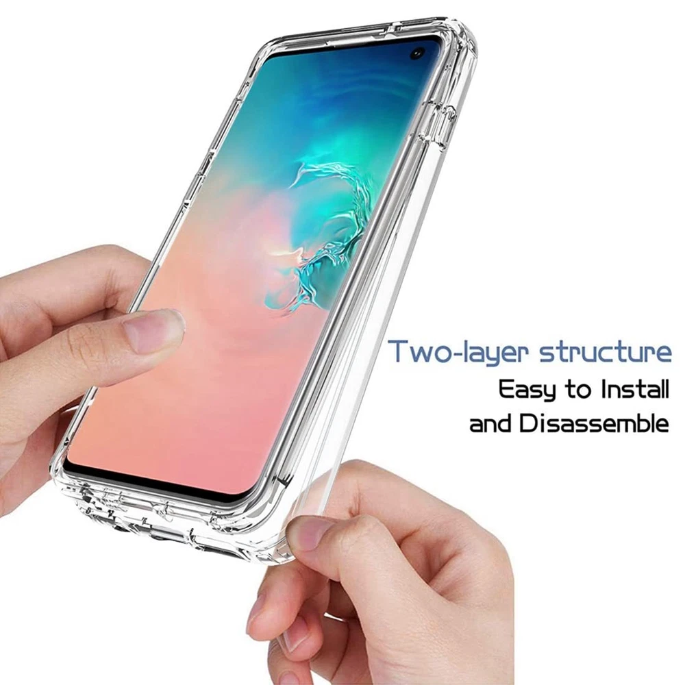 Phone Case for Galaxy S10 Case,G973U (Not Fit S10 5G) Case with Tempered-Glas...