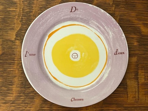 Bernardaud Limoges France Bonjour Bonsoir "DE DEUX L'UNE" Choses Lunch Plate - Picture 3 of 12
