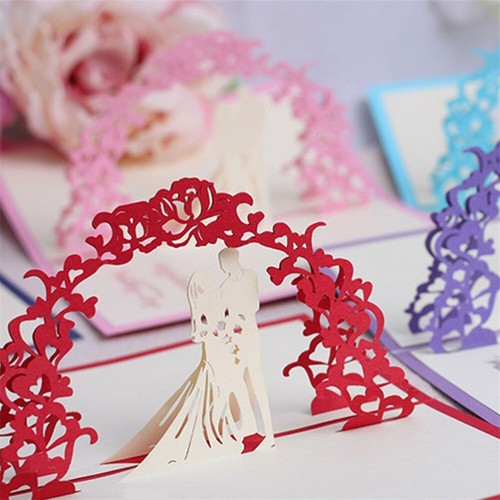 3 D 3D Three-dimensional Greeting Card Bridegroom for Wedding Inviting - 第 7/12 張圖片