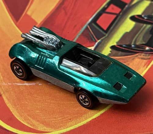 Vintage Hot Wheels Redline Peeping Bomb 1969 US Green - Picture 8 of 10