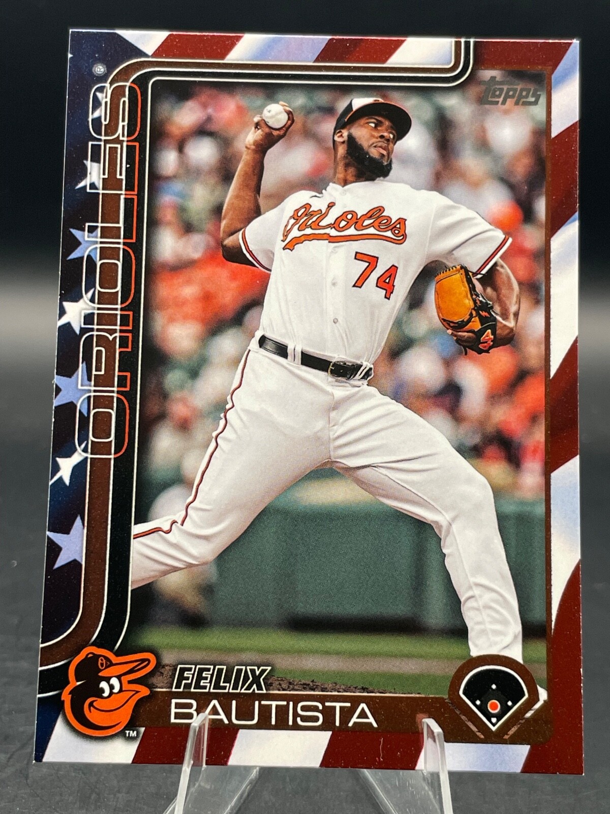 2025 Topps Series 2 FELIX BAUTISTA - Independence Day - PARALLEL #423 #'d 61/76