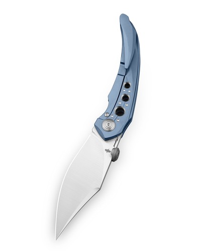 Bestech Razon Folding Knife Blue Ti Handle Magnacut Satin/Flat Satin BT2406A - Picture 2 of 5