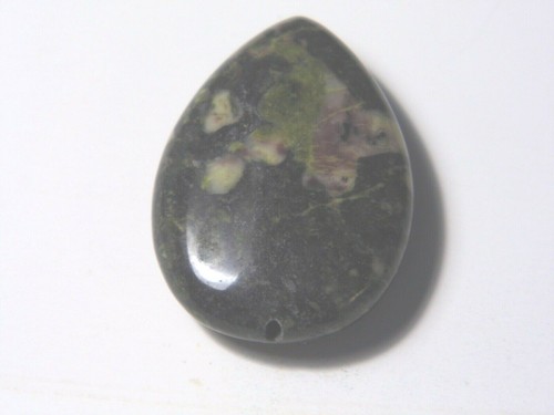 43.22CT Minimum 31x22x8mm Green Dragon Blood Jasper Teardrop Natural Bead - Picture 5 of 14