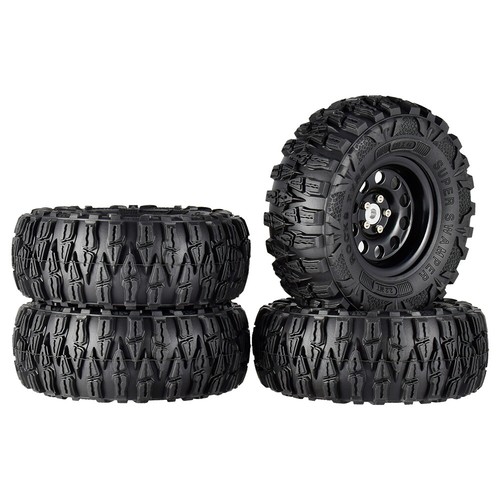 4PCS 2.2 Inch Rubber Tyres With Metal Rim for 1:10 Axial SCX10 TRX-4 RC Car - Picture 7 of 12