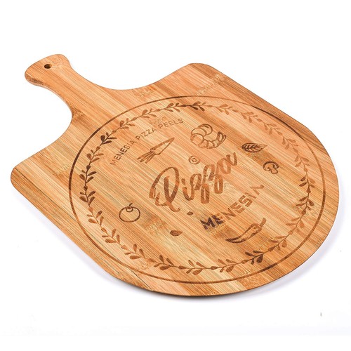 12 Inch Premium Bamboo Pizza Peel with Handle,Wooden Pizza Paddle,Cutting Board - Picture 9 of 9