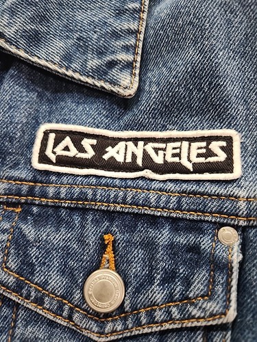 Bershka Denim Jean Jacket Small With Patches EUC - Picture 4 of 14