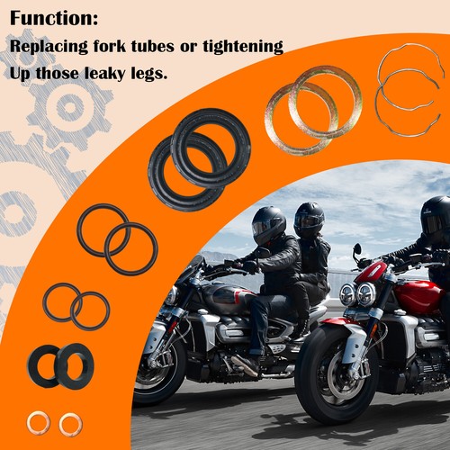 41mm Fork Oil Seal Kit for Harley Road King Electra Glide Sport Heritage Softail - Picture 6 of 8
