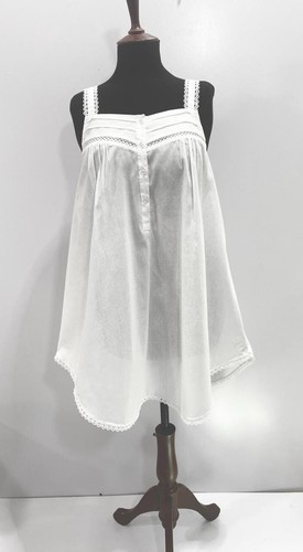 SoieRose White 100% Cotton Victorian Nightgown-SR1001 - Picture 7 of 11