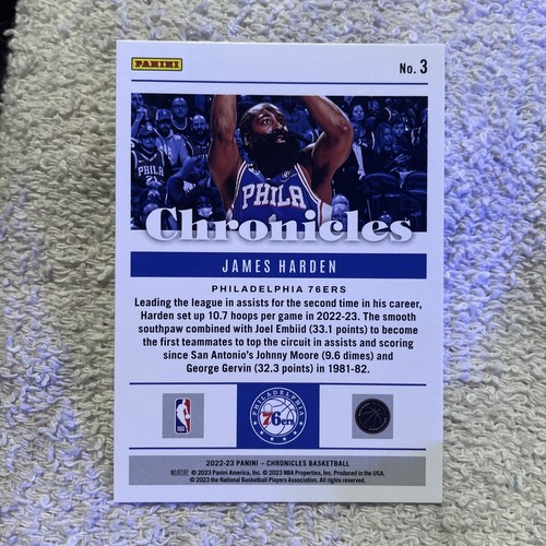 2022-23 Panini Chronicles Asia Red/48 James Harden #3 Clippers 76ers - Imagen 3 de 4