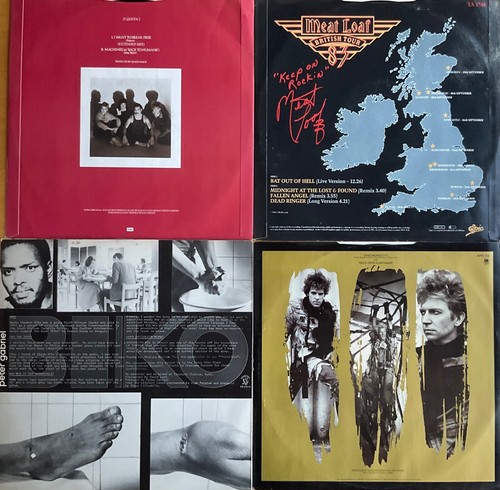 Gabriel, Meatloaf, Police, Queen: 4 x 12 Inch (45RPM) 80s Rock-Related Singles - Picture 2 of 3