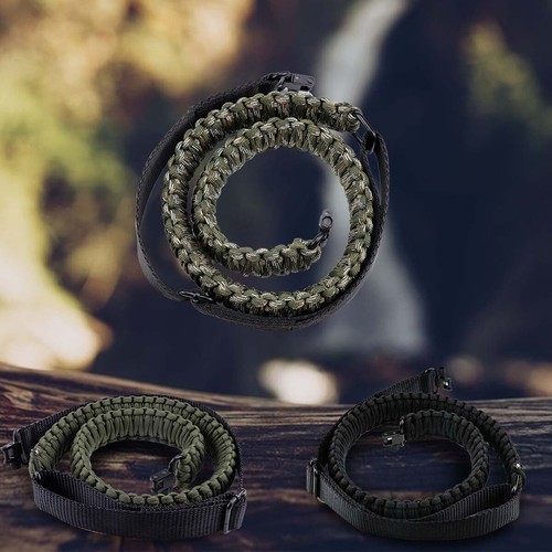 Rifle Sling Strap Paracord 2 Point Sling with Tri-Lock Swivels Outdoor Hunting - Picture 14 of 17