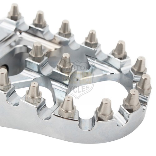 Wide MX Style Foot Pegs Rests Pedals For Harley Touring Softail Sportster Bobber - Picture 5 of 17