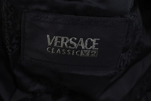 Vintage Versace Classic V2 Black Wool Sport Coat Jacket Size 52 - Picture 15 of 18
