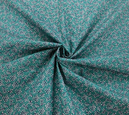 Opulent Leaves Cotton Fabric Craft Patchwork Leaf Blender Bright Purple Teal - Picture 10 of 14