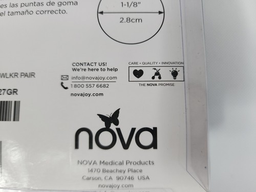 NOVA Products Walker Glide Skis for Walker One Pair Gray Fits 1 1/8" Shaft - Picture 17 of 20