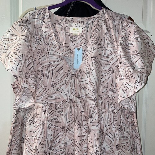 Anthropologie 1X Maeve Flutter Sleeve Boho Hippie Babydoll Plus Dress NWT - Picture 5 of 8