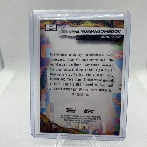 2024 Topps Finest - Umar Nurmagomedov #268 Rare - Picture 2 of 2