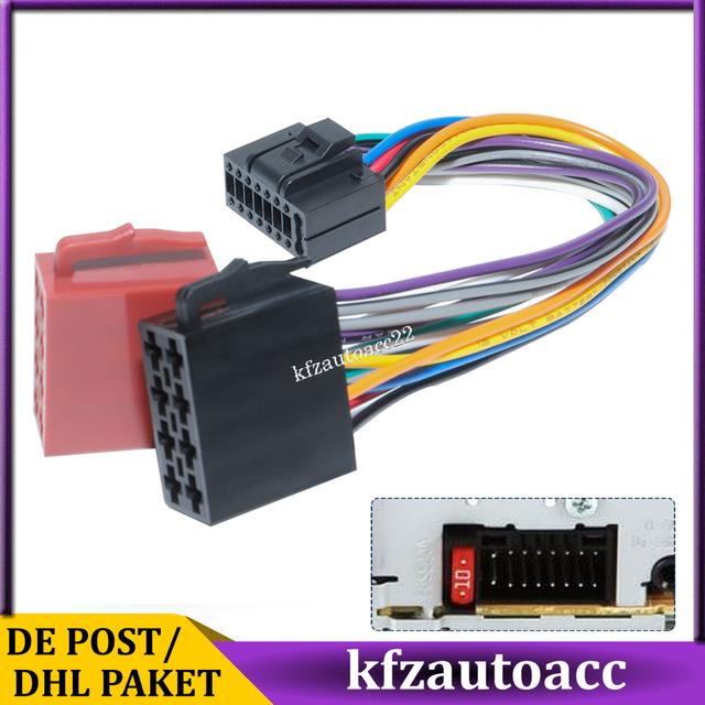 Autoradio Adapter Kabel 16 Pin ISO Stereo Kabelbaum Stecker Für JVC KD-R321 Autoradio Adapter Kabel 16 Pin ISO Stereo Kabelbaum Stecker Für JVC KD-R321