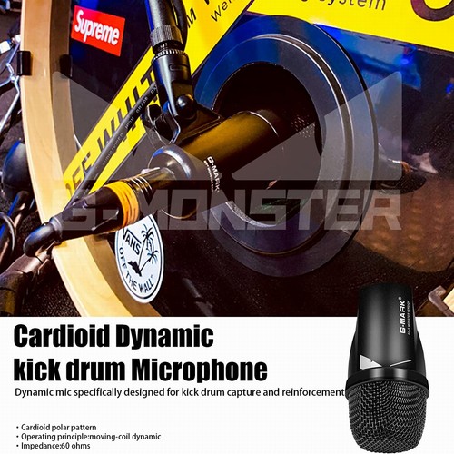G-MARK 7pcs Dynamic Studio Drum Microphone Kit for Bass/ Kick Drum Snare Drums - Picture 4 of 10