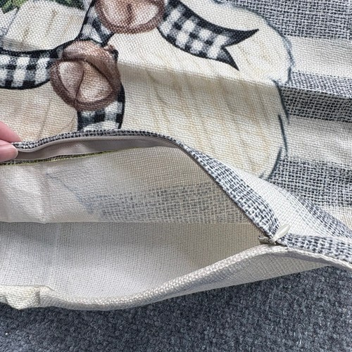 Weihnachten Überwurf Kissenbezug Set Landhaus 18x18 4er Set Rentier - Bild 8 von 11