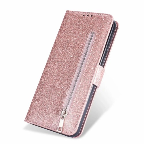Glitter Zipper Wallet Card Case Stand Cover For Samsung A6 Note10+ S20FE A42 A11 - Picture 6 of 18