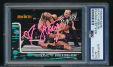 2002 Fleer WWE Royal Rumble #55 Stacy Keibler RC signed auto PSA/DNA super eye a