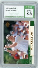 PHIL MICKELSON 2002 Upper Deck Golf #41 Rookie RC CSG 8.5 NM/Mint+
