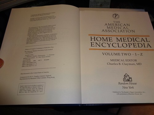 SHHC Home Medical Encyclopedia [2-Vol. Set 1184pg] (1989 Hardcover Random House) - Picture 2 of 10