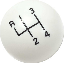 Oer White 4 Speed Shift Knob W 516-18 Sae Thread Firebird Camaro Nova Impala