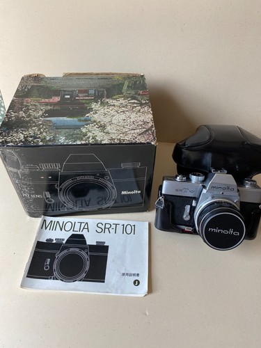 Minolta SRT101 Camera -Minolta MC Rokkor PF f1.7 with Lens, Flash & More Vintage - Picture 12 of 12