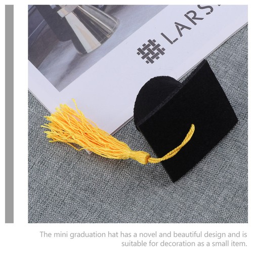 2 Pieces Mini Graduation Cap Bottle Toppers Doctor Hat Decoration Man Tiny - Picture 9 of 12