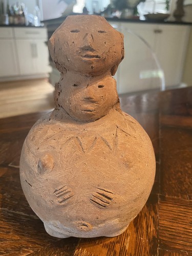 Antike präkolumbianische CASA GRANDE "Menschliches Bildnis Glas" indische Keramik - Bild 1 von 11