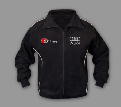 New Men Audi S-Line Racing Fleece Jacket Sweatshirt Apparel