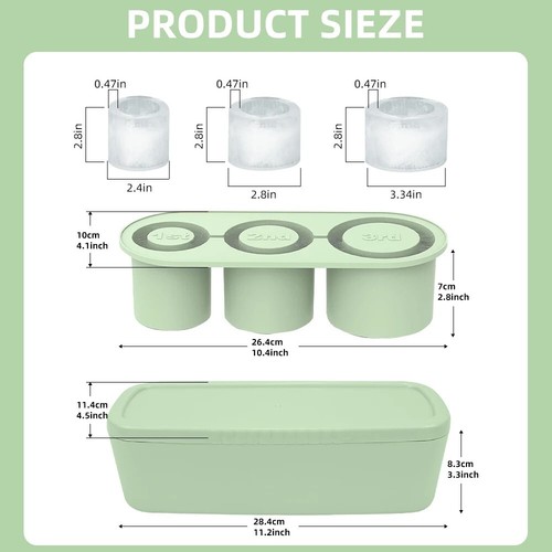 Vassoio per cubetti di ghiaccio per bicchiere 30-40 oz grande stampo rotondo con coperchio senza BPA macchina calda - Foto 4 di 13