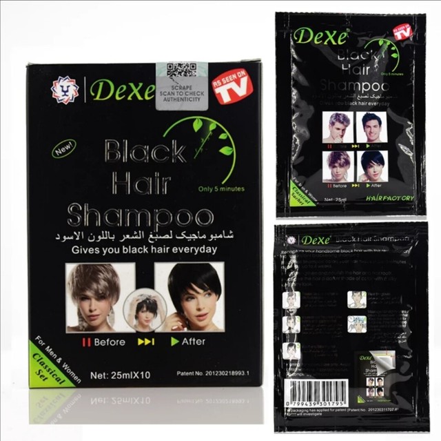 10 Pcs Dexe Fast Black Hair Shampoo Only 5 Minutes White Become Black Hair Color For Sale Online