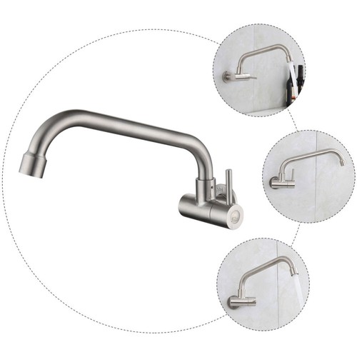Single Cold Faucet Lengthened Stainless Steel Home Sink Water-tap - Picture 11 of 12